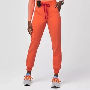 Figs Women's Orange Track Joggers Scrubs